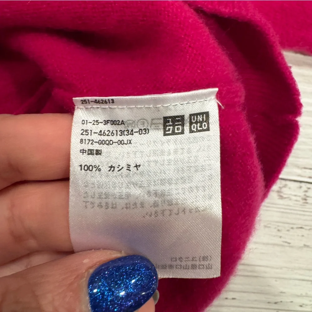 Uniqlo Ines de la Fressange 100% Cashmere Sweater Parisian Chic Rare Preppy - Picture 9 of 10